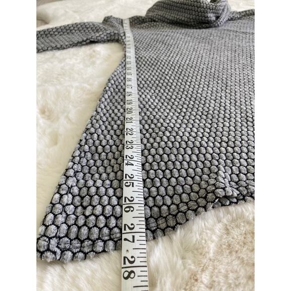 New York Laundry Cowl Neck Mosaic Soft Asymmetric Hem Long Sleeve Top Women Sz S - Picture 6 of 9